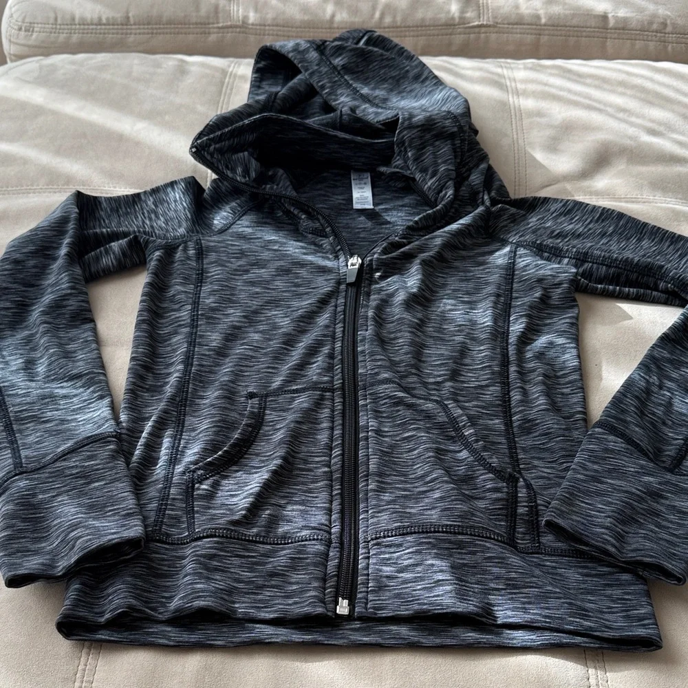 90 Degree By Reflex Charcoal Kids Jacket with Hood Size 7/8
